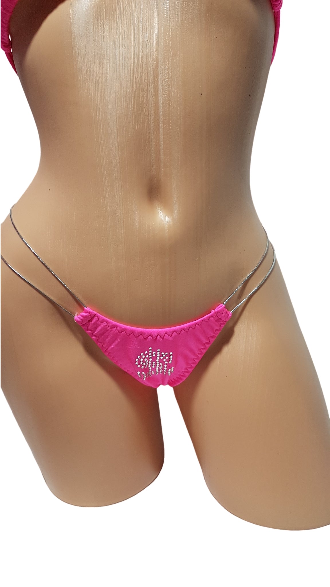 Hot Pink Rhinestone TIPS Bikini