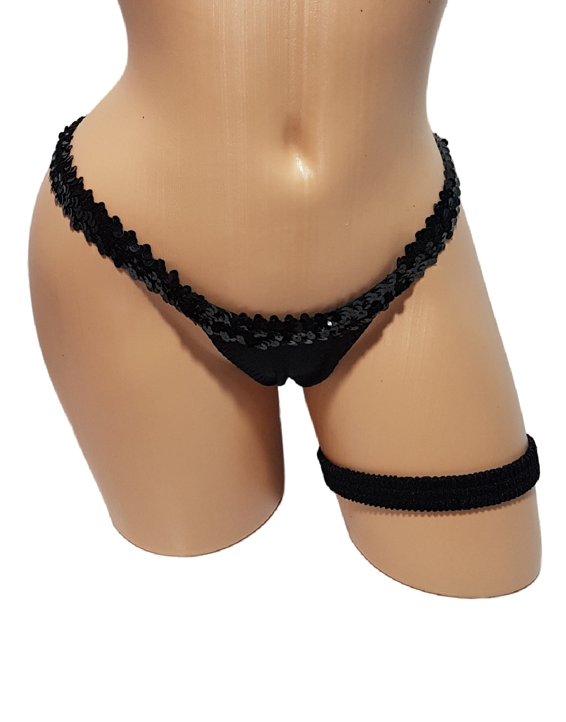 Leg Garter Scrunch Style - Black