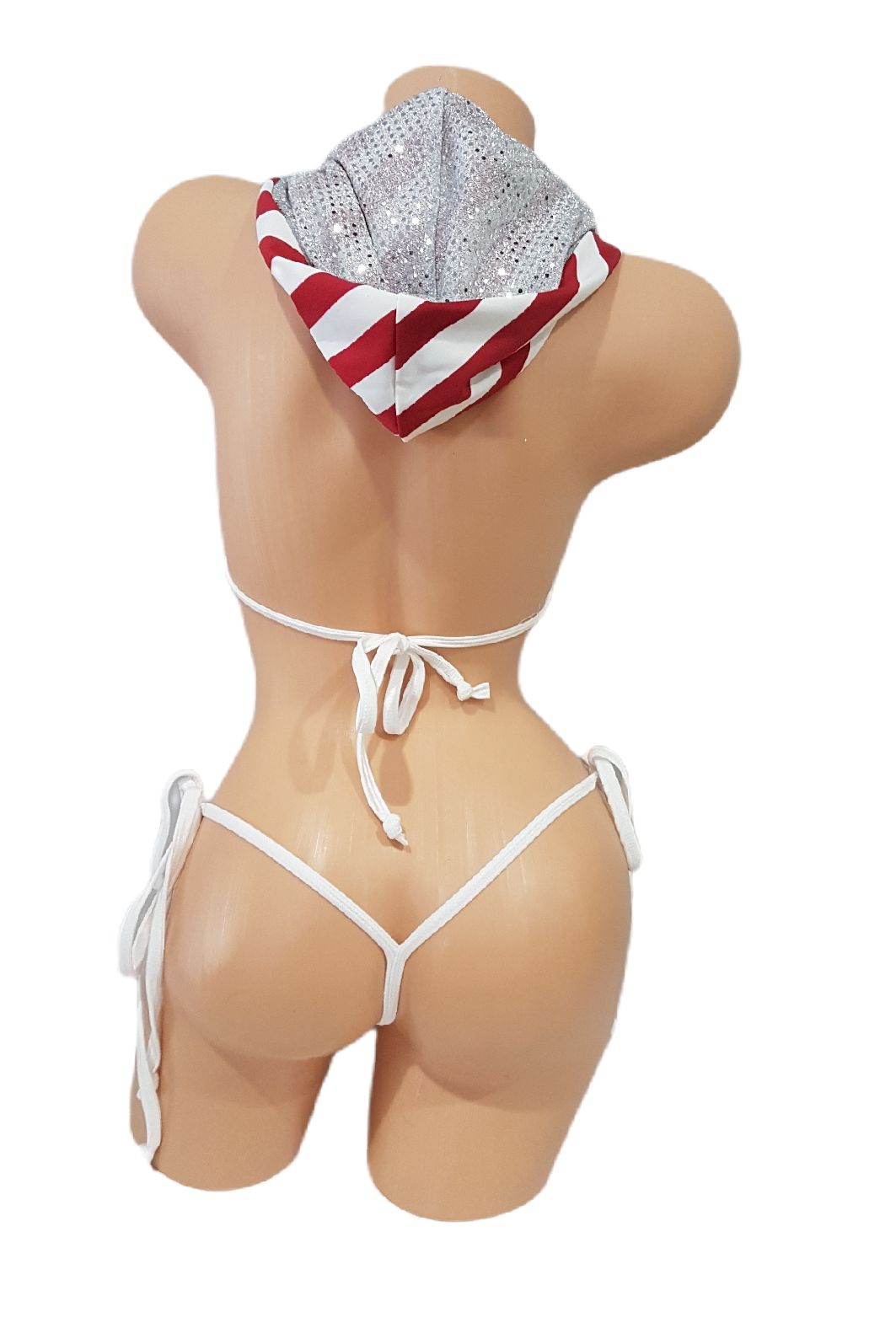 Christmas - Candy Cane Bikini w/ Hoodie